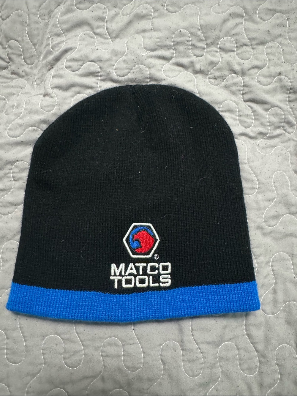 Matco Tools Black Beanie with Blue Trim